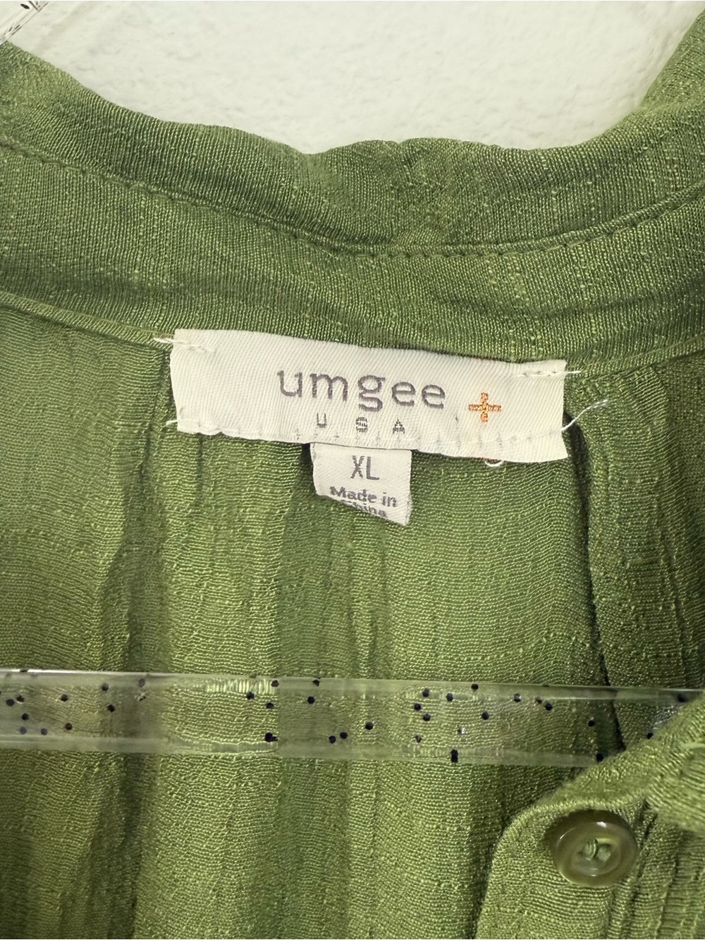 Umgee Plus Olive Green Button-down Shirt Hi-low Hem Tunic Size XL - Picture 3 of 7